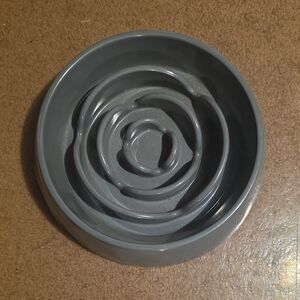 Slow-Feed Silicone Pet Bowl in Gray - Home Kitchen